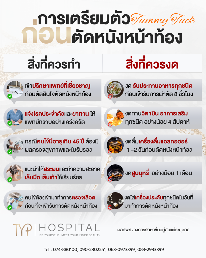 การเตรียมตัวก่อนตัดหนังหน้าท้อง- TYP Hospital